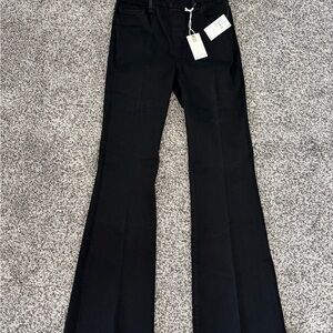 Good American Pull on Black Flared Jeans